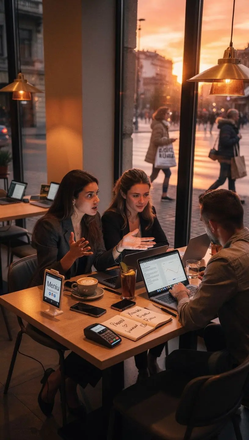 Ilustrație a unui sistem digital de monitorizare a traficului într-un cartier rezidențial, evidențiind beneficiile inovațiilor urbane.