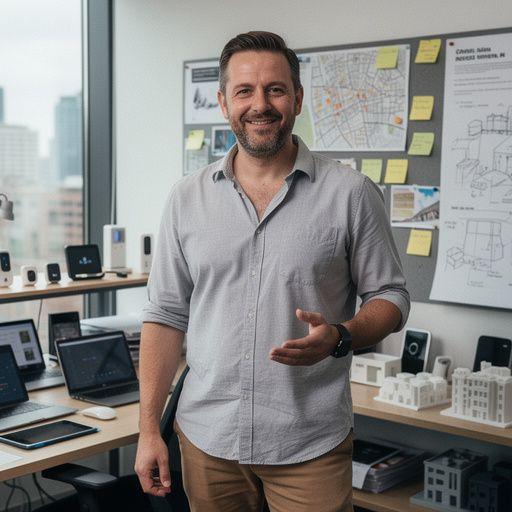 Locuitori folosind aplicații mobile pentru gestionarea consumului energetic în locuințele lor.